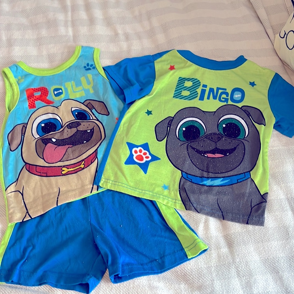 Disney puppy dog pals 3 piece pajama set